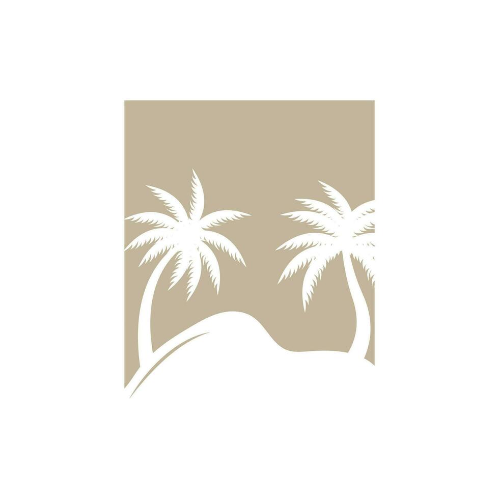 kokosnoot boom logo ontwerp, strand fabriek vector, palm boom zomer, illustratie sjabloon vector