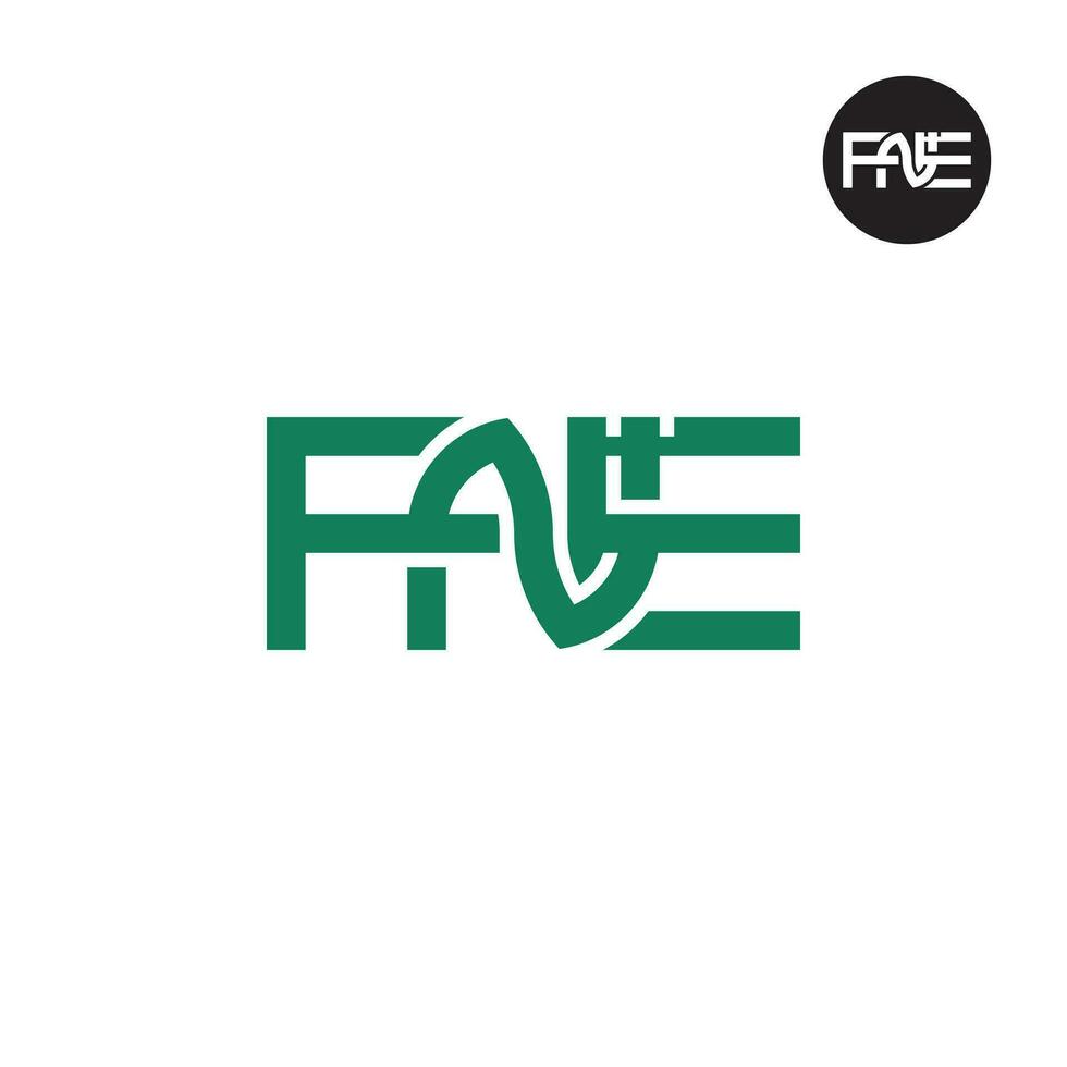 brief fne monogram logo ontwerp vector
