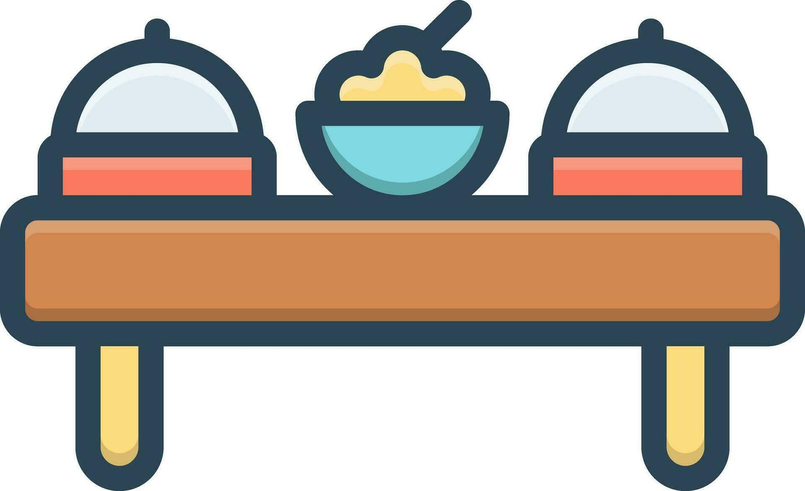 kleur icoon voor keuken vector