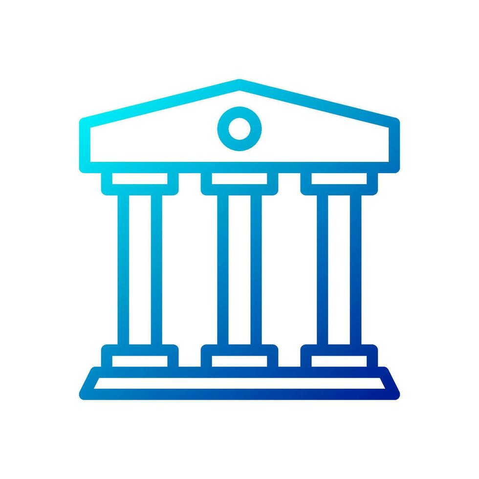 bank icoon helling blauw bedrijf symbool illustratie. vector