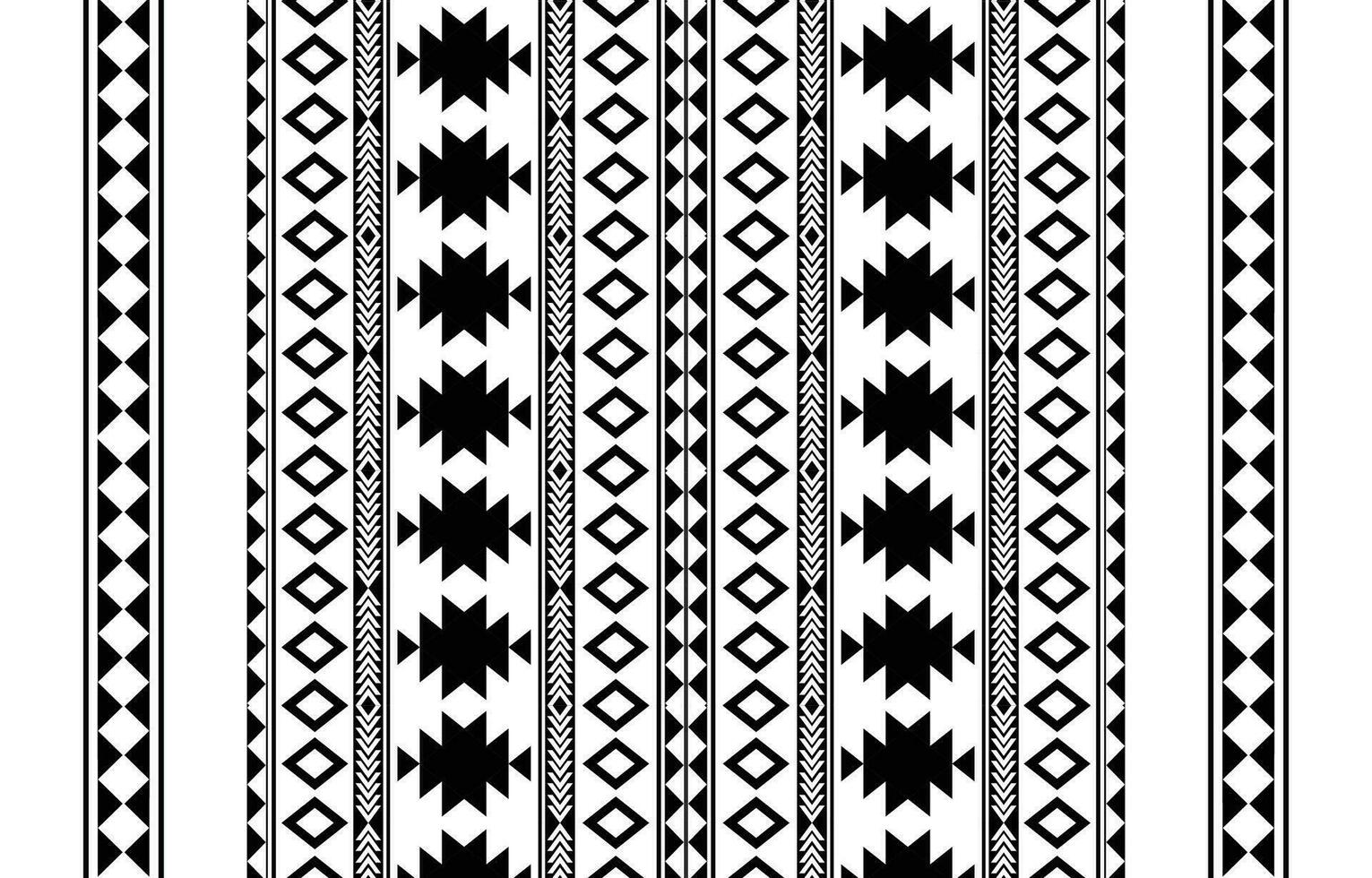 aztec naadloos patroon. tapijt textiel afdrukken structuur tribal ontwerp, meetkundig symbolen voor logo, kaarten, kleding stof decoratief werken. traditioneel afdrukken vector illustratie. Aan zwart en wit achtergrond.