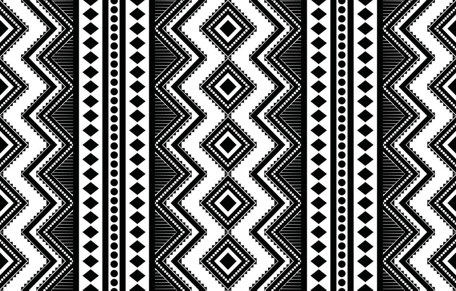 aztec naadloos patroon. tapijt textiel afdrukken structuur tribal ontwerp, meetkundig symbolen voor logo, kaarten, kleding stof decoratief werken. traditioneel afdrukken vector illustratie. Aan zwart en wit achtergrond.