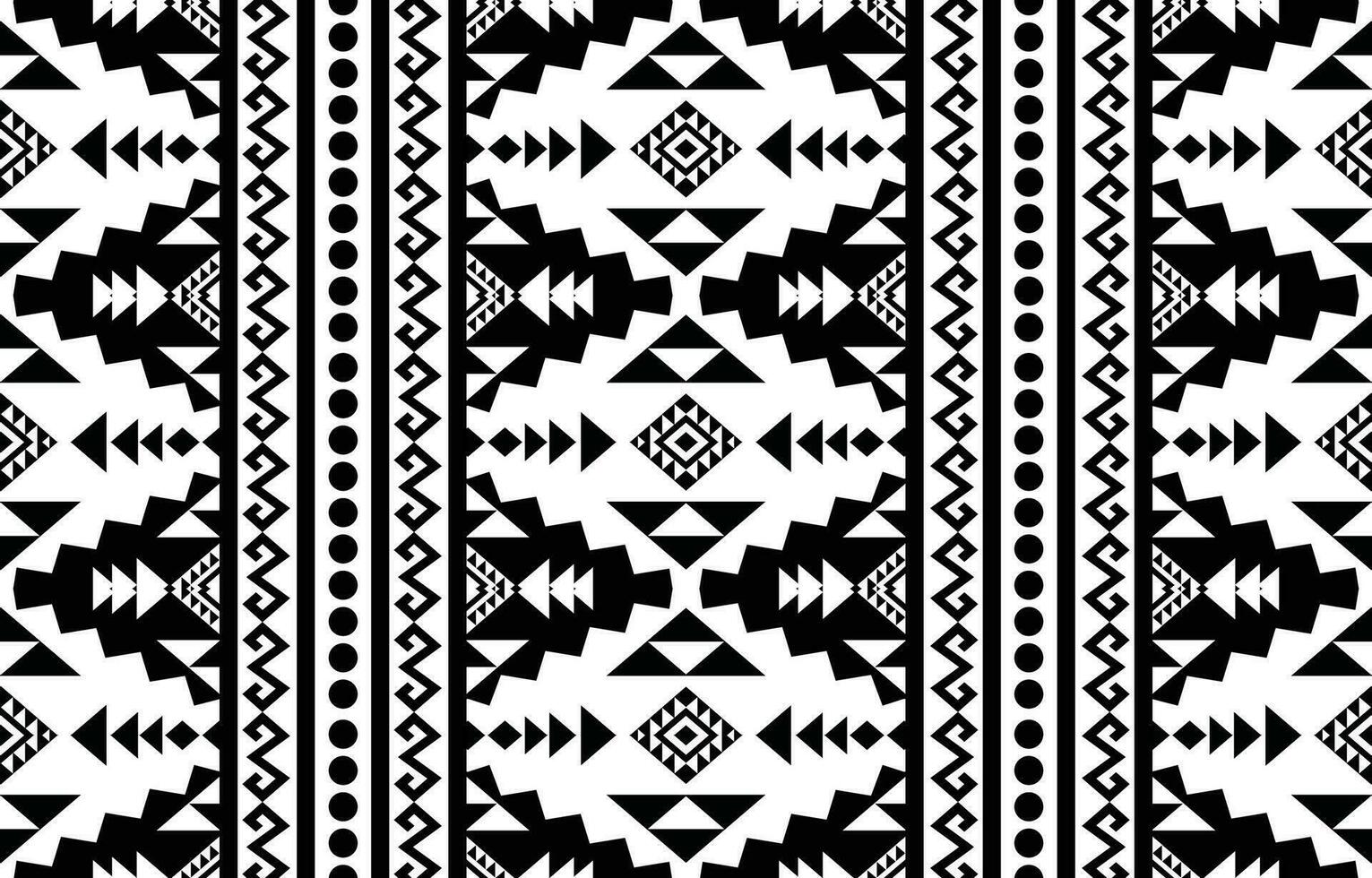 aztec naadloos patroon. tapijt textiel afdrukken structuur tribal ontwerp, meetkundig symbolen voor logo, kaarten, kleding stof decoratief werken. traditioneel afdrukken vector illustratie. Aan zwart en wit achtergrond.