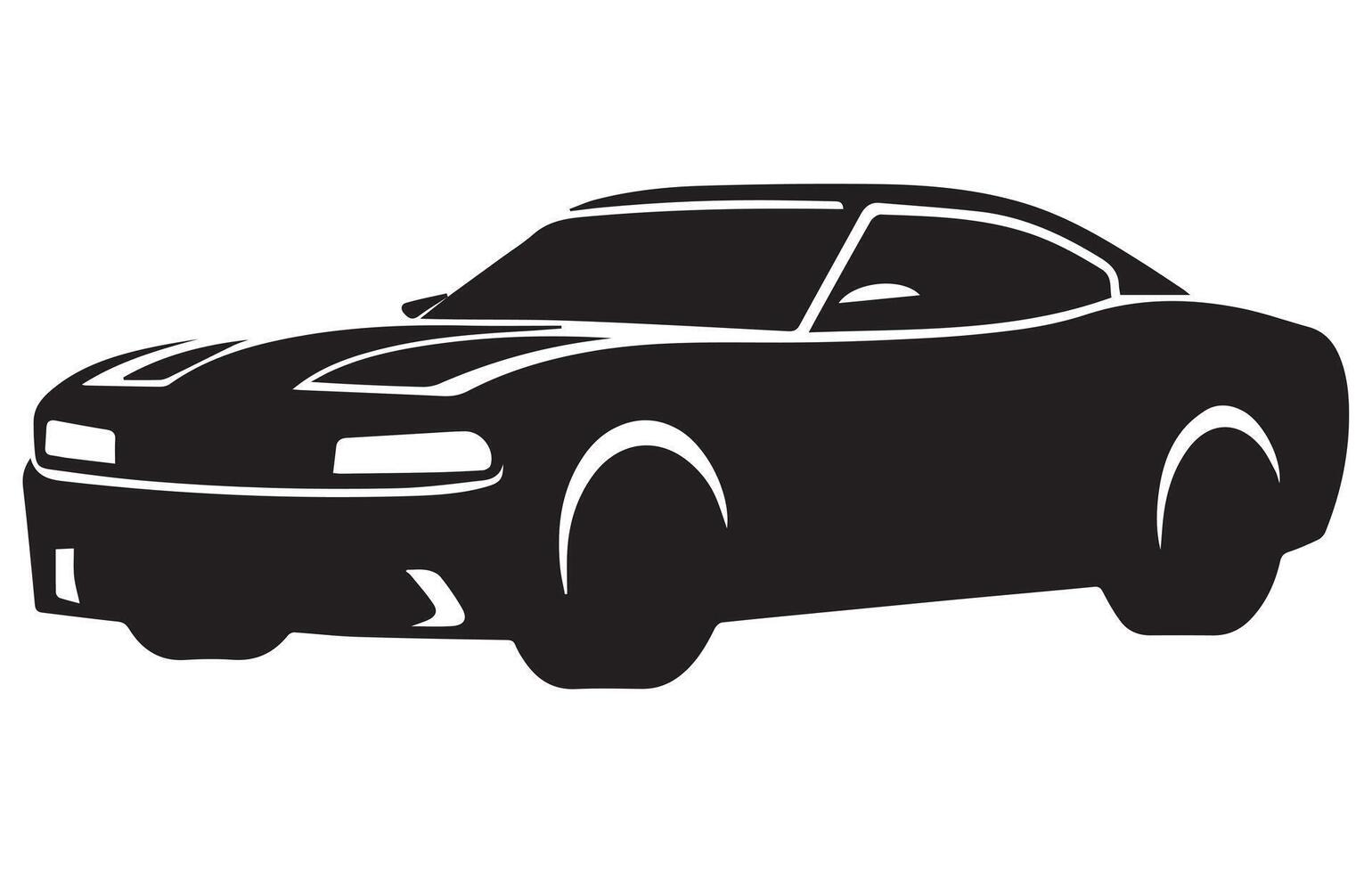 silhouet auto vector symbool icoon ontwerp, stel van auto silhouetten illustraties