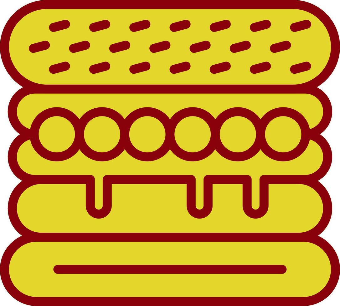 margherita belegd broodje vector icoon ontwerp