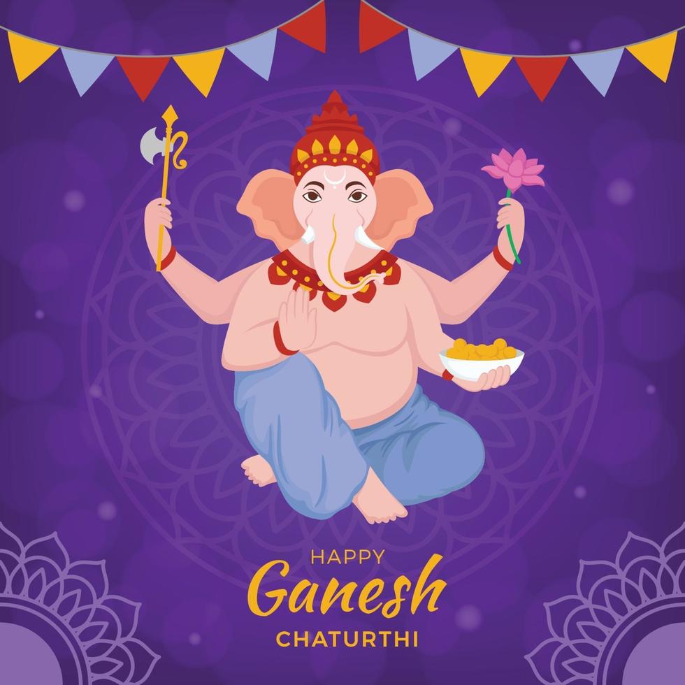 gelukkige ganesh chaturthi achtergrond vector