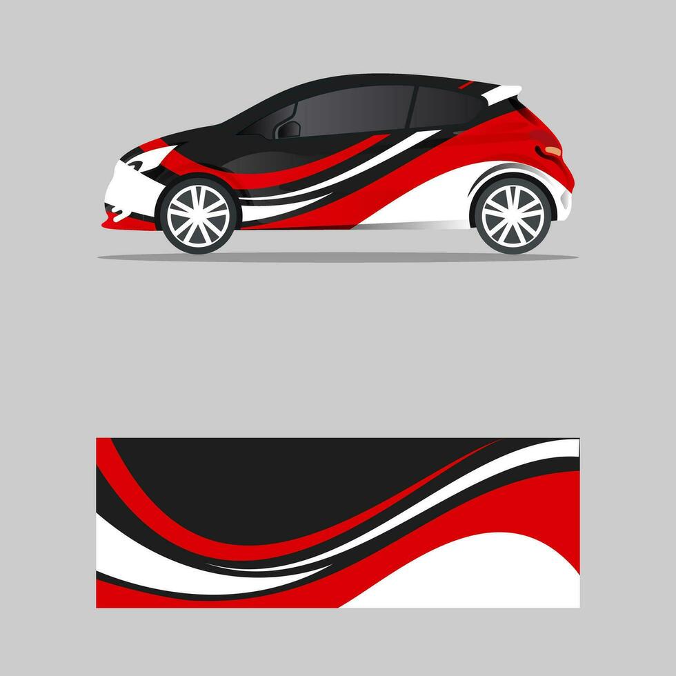 omhulsel auto sticker rood golvend stijl ontwerp vector