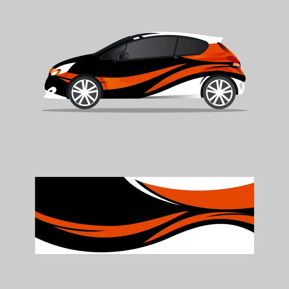 omhulsel auto sticker creatief vlam ontwerp vector