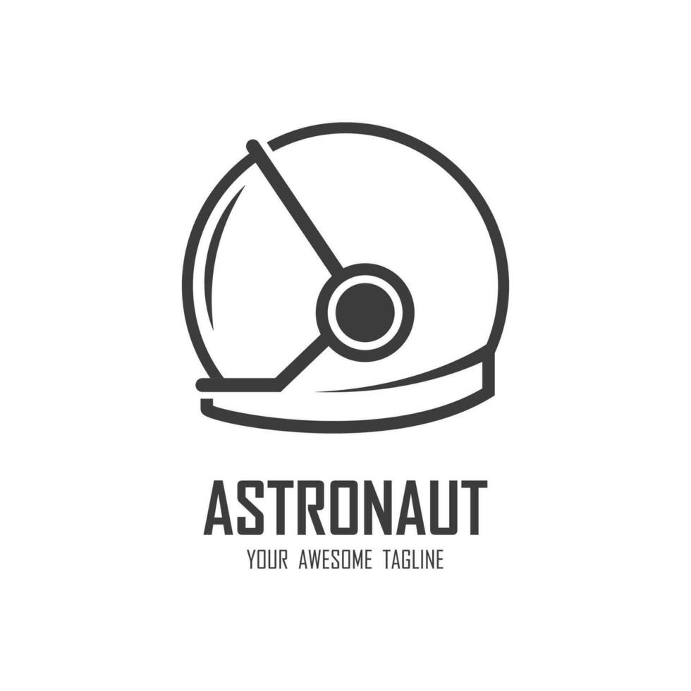 astronaut logo vector icoon illustratie ontwerp