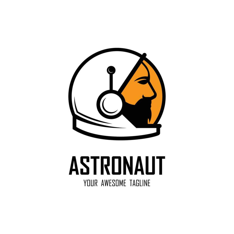 astronaut logo vector icoon illustratie ontwerp