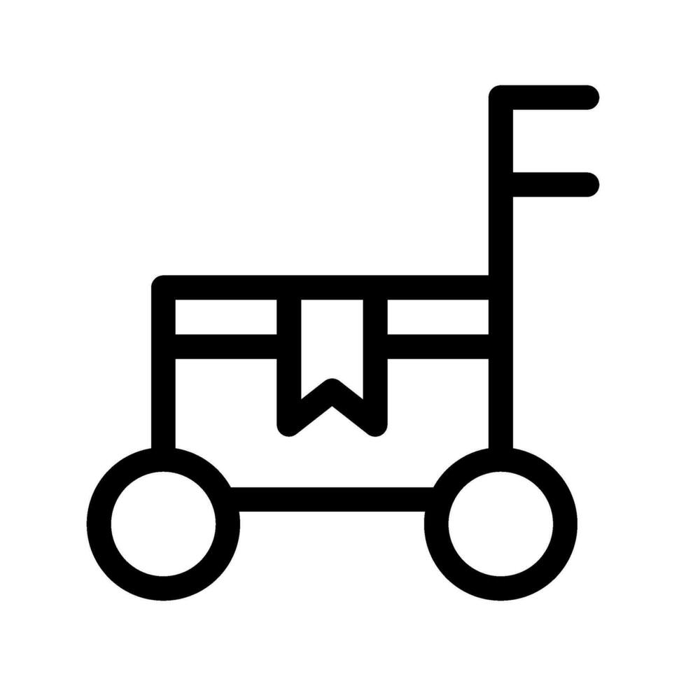 trolley icoon vector symbool ontwerp illustratie