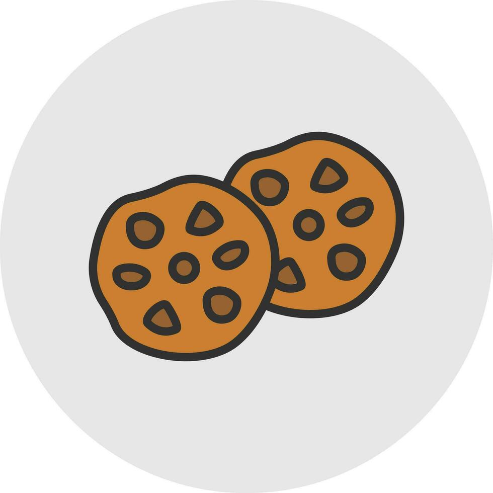 chocola spaander koekjes vector icoon ontwerp