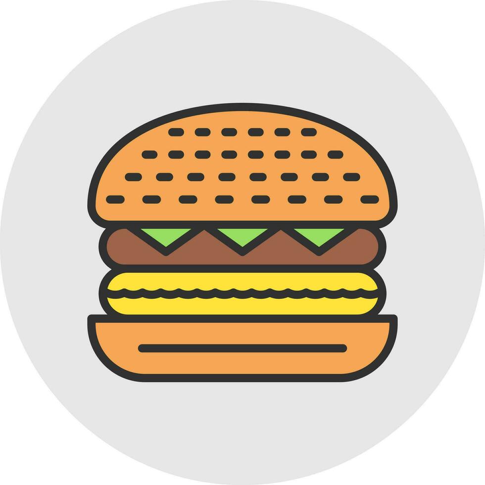 rundvlees hamburger vector icoon ontwerp