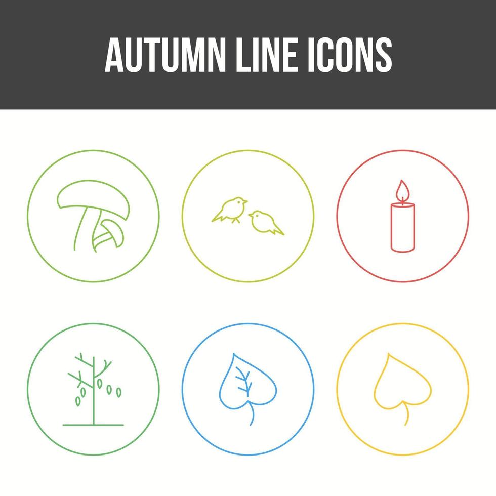 unieke herfst vector icon set