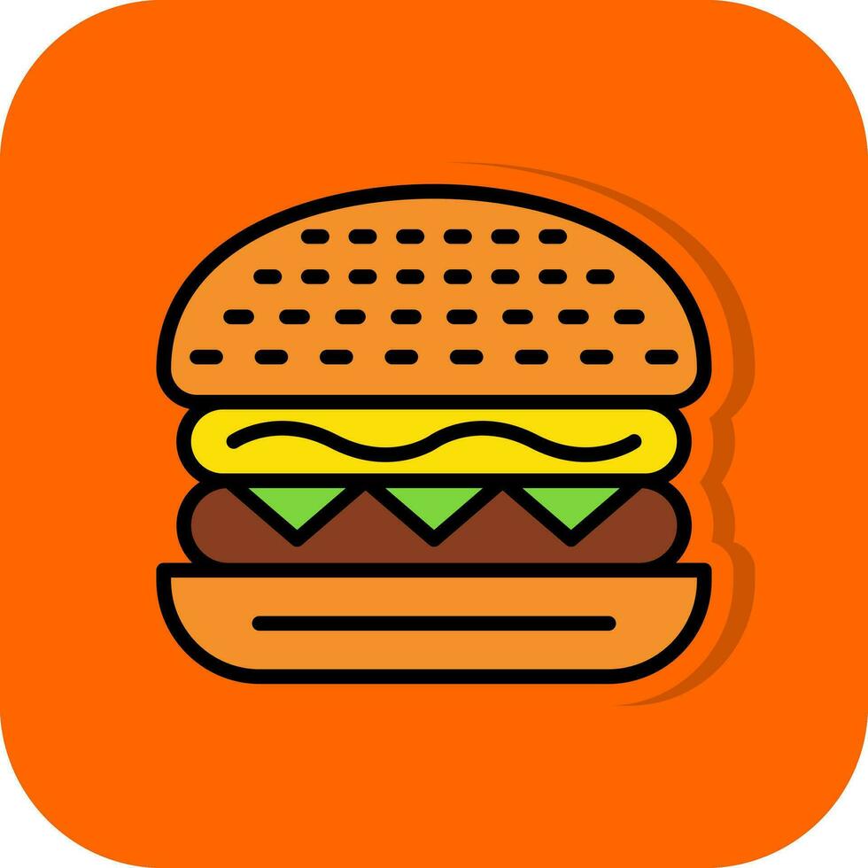 klassiek hamburger vector icoon ontwerp