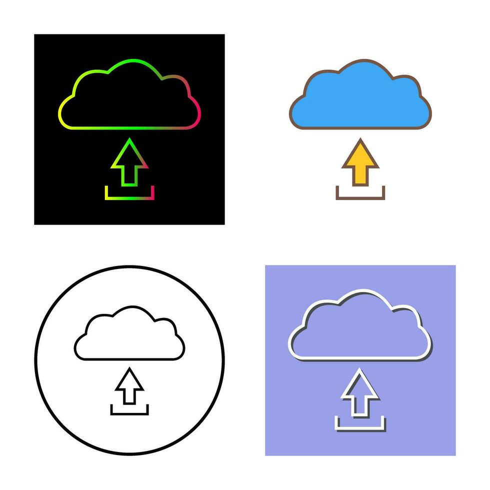 uniek uploaden naar wolk vector icoon