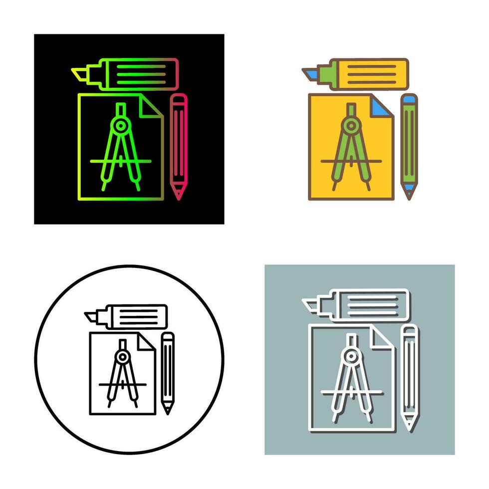 studie gereedschap vector icoon