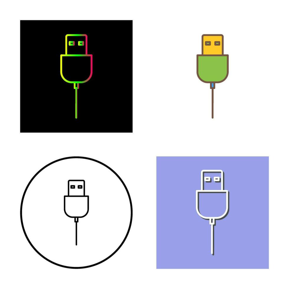 uniek USB kabel vector icoon
