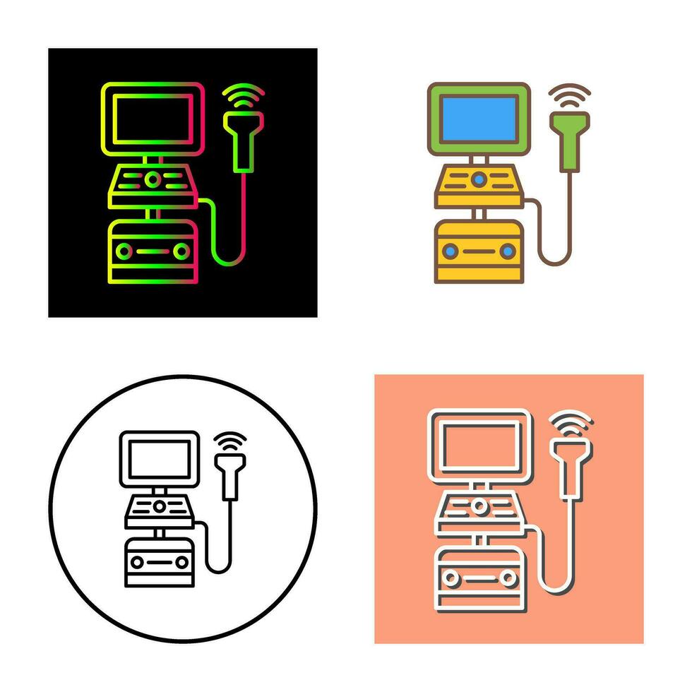 echografie machine vector icoon