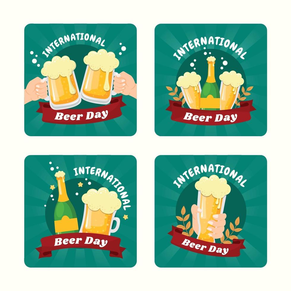 leuke bierdag feestkaart vector