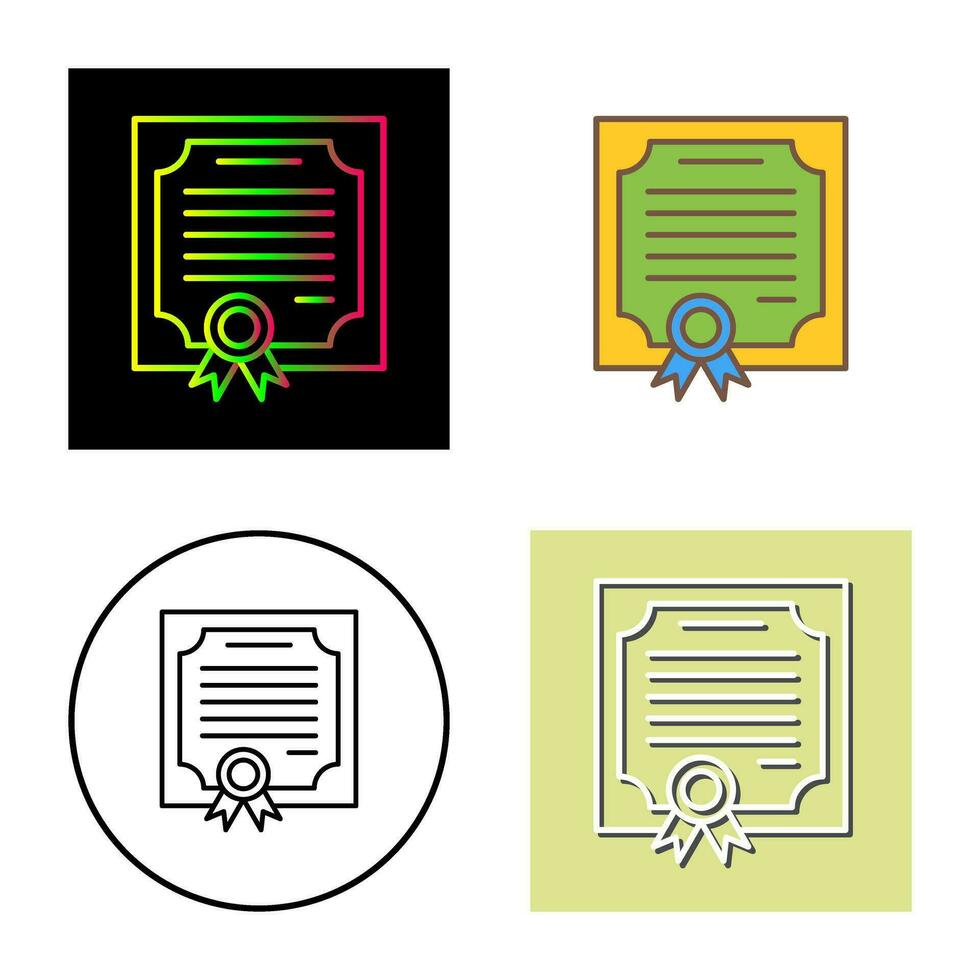 certificaat vector pictogram