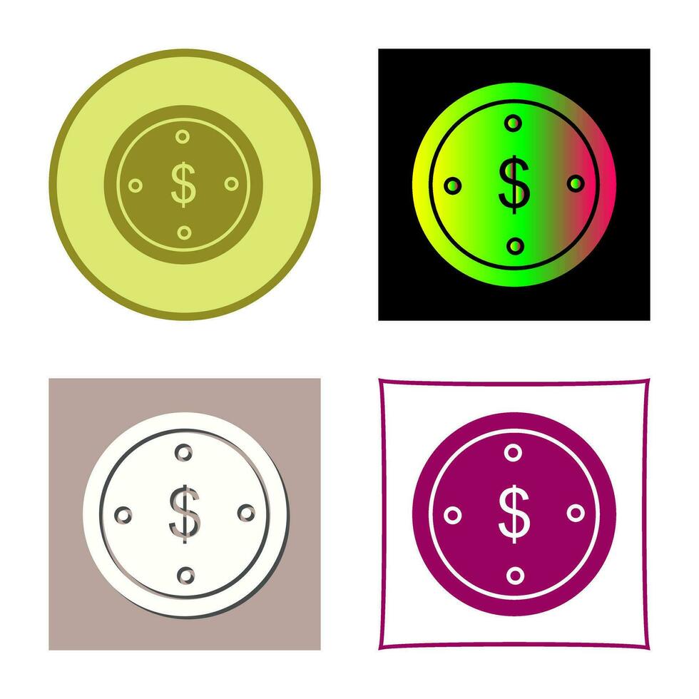 dollar munt vector pictogram