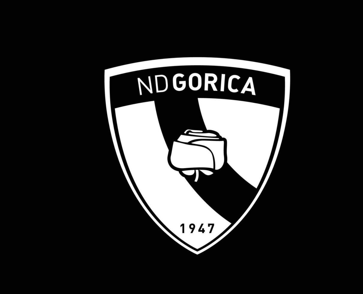 gorica club logo symbool wit Slovenië liga Amerikaans voetbal abstract ontwerp vector illustratie met zwart achtergrond