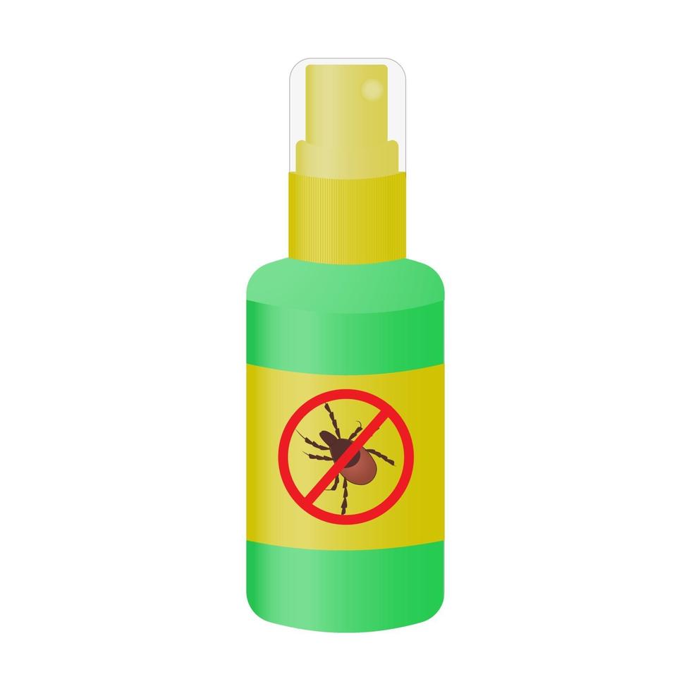 spray tegen teken. vectorillustratie. vector