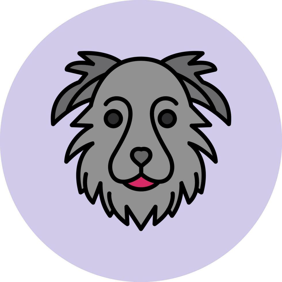 grens collie vector icoon