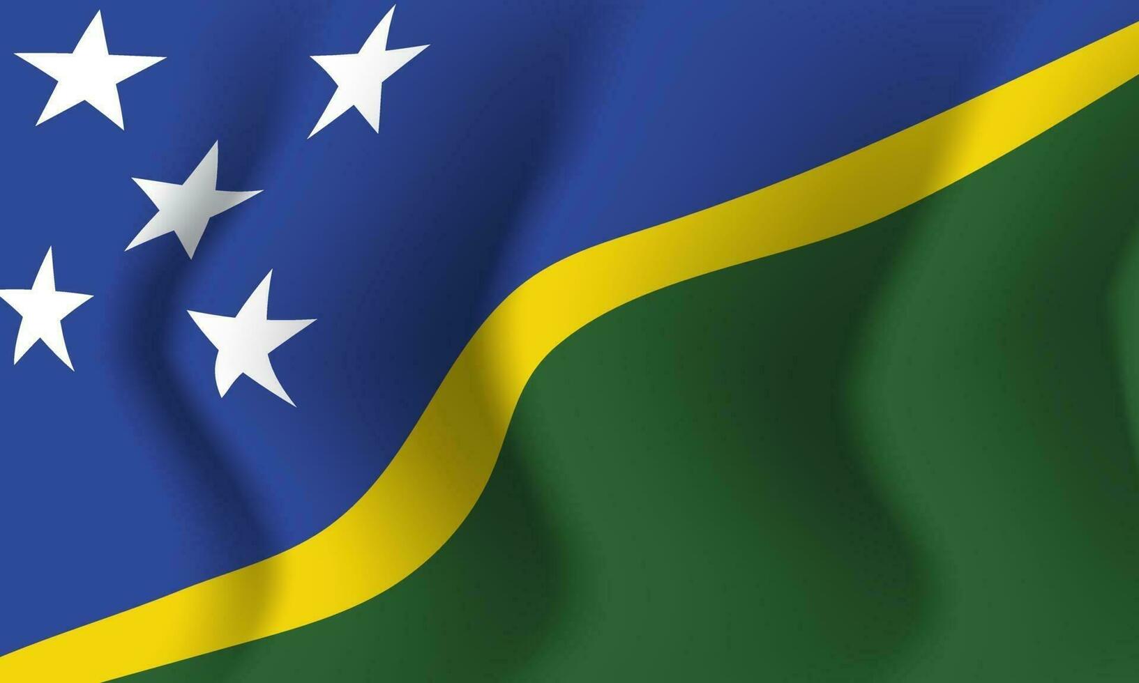 wapperende vlag van de Salomonseilanden. achtergrond voor patriottische nationale vector