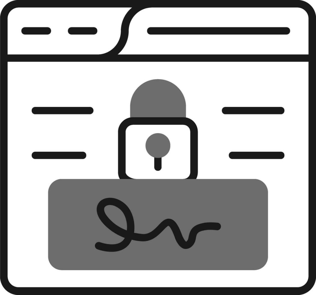 elektronisch handtekening vector icoon