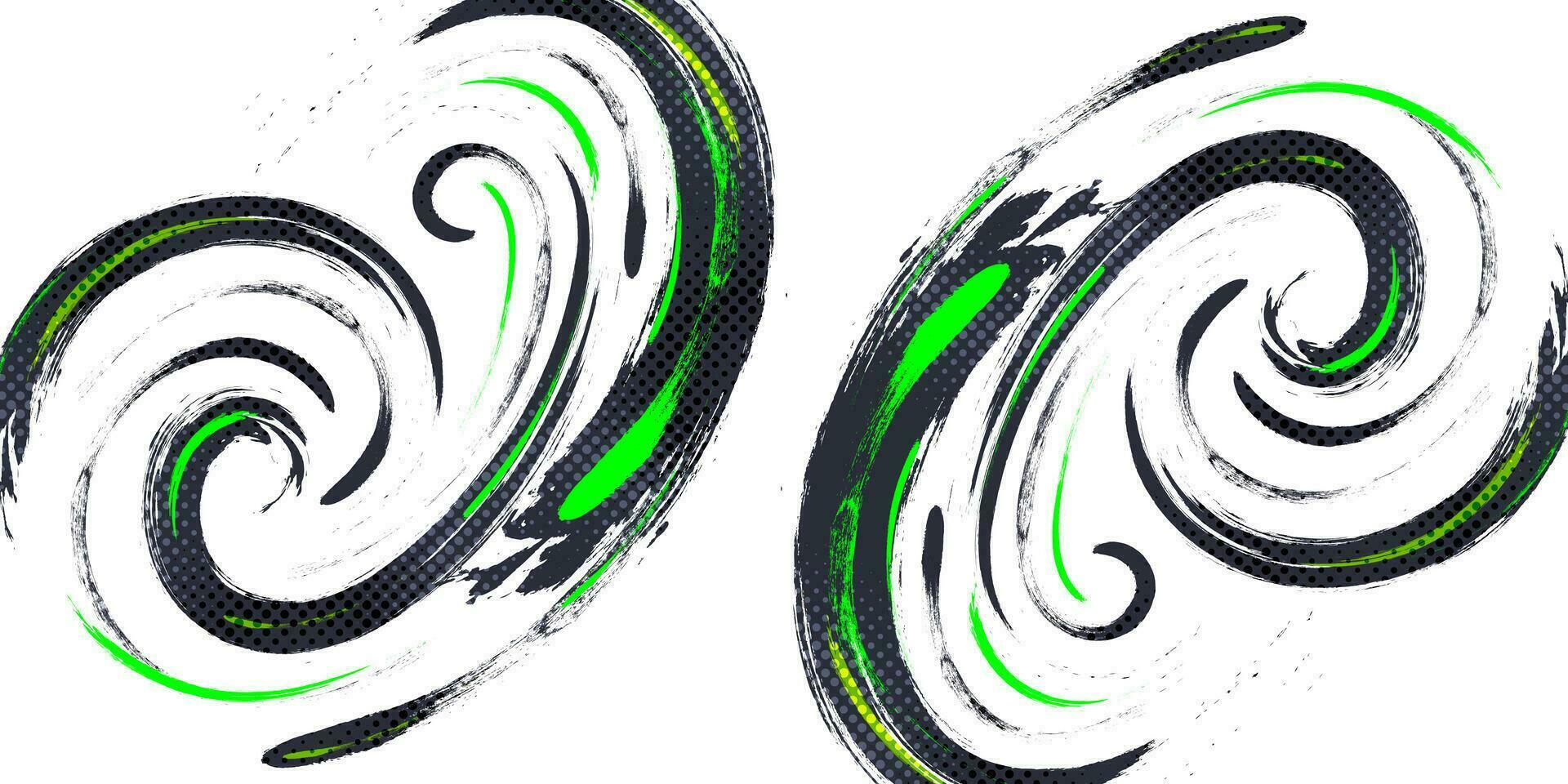 sport grunge banier met kleurrijk penseelstreek illustratie en halftone effect. krassen en structuur elementen voor ontwerp vector