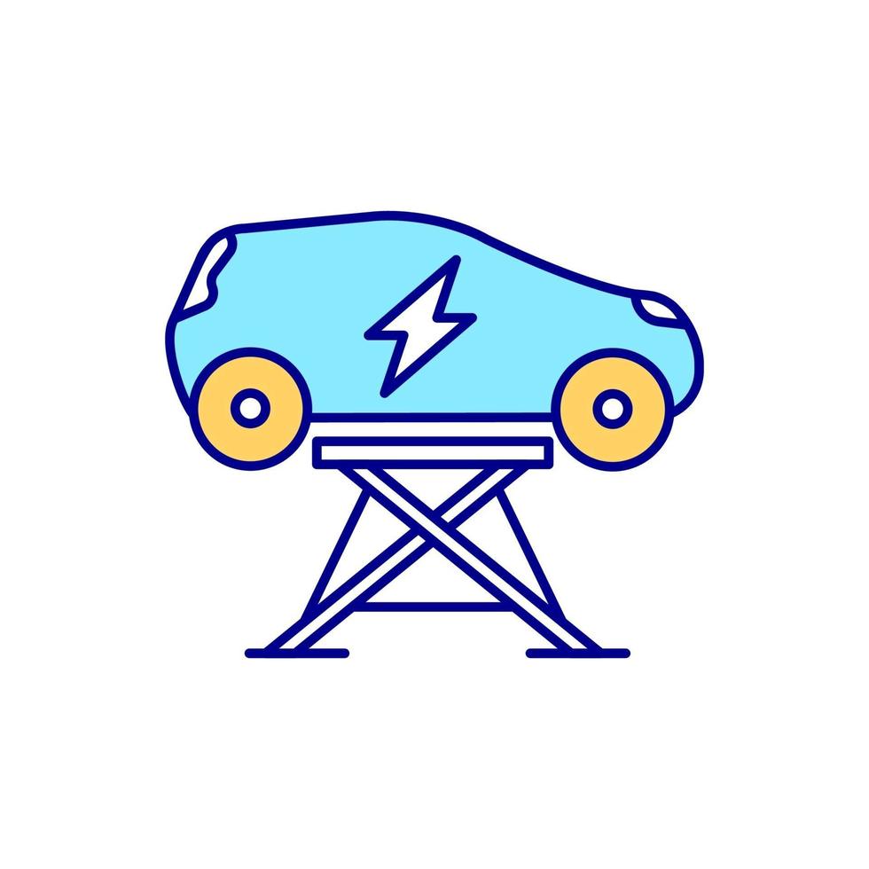 ev met blauw rgb-kleurenpictogram. vector