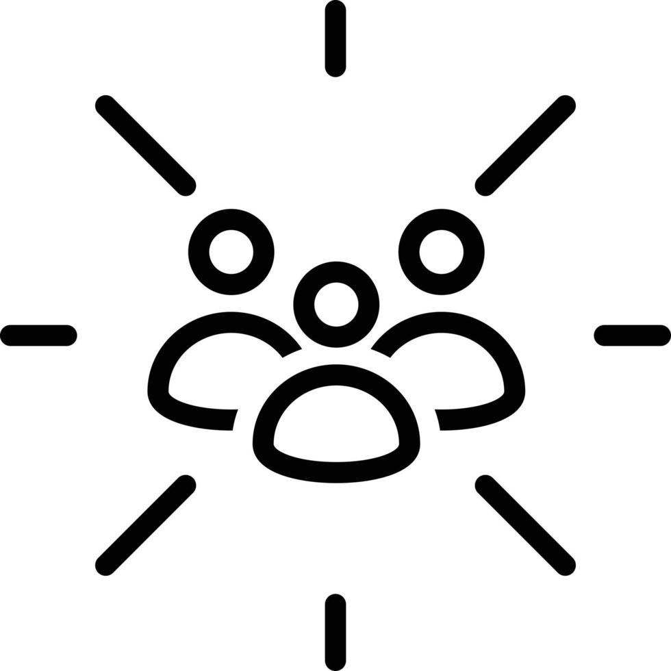 lijnpictogram voor focusgroep vector