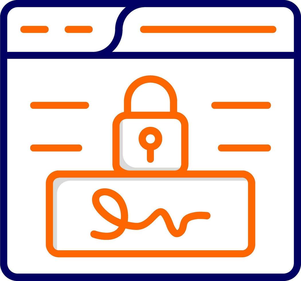 elektronisch handtekening vector icoon