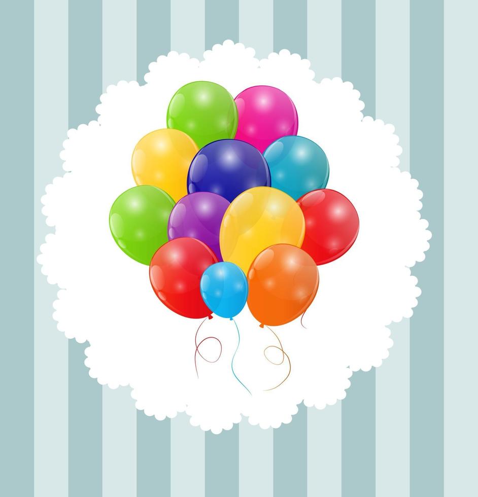 kleur glanzend ballonnen achtergrond vectorillustratie vector