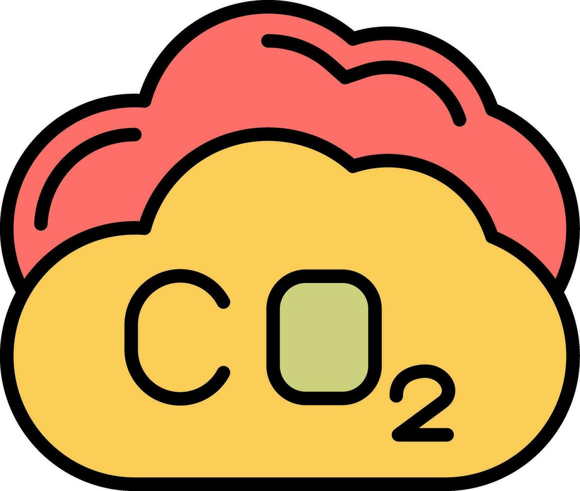 koolstof dioxide vector icoon