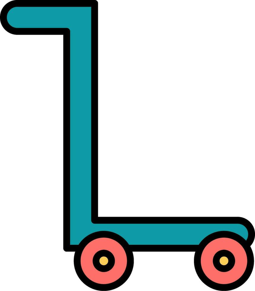 trolley vector pictogram vector