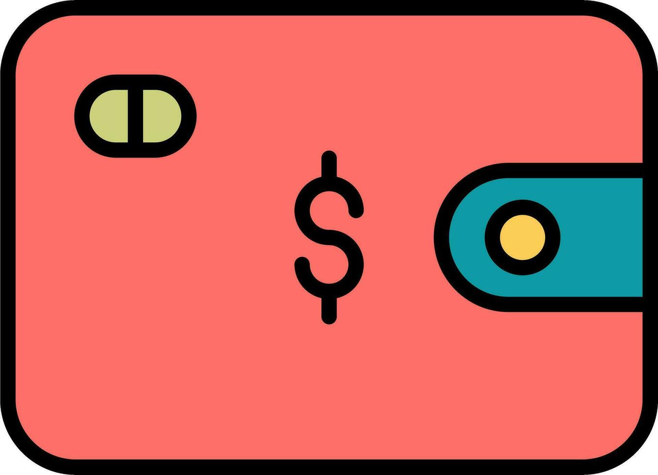 portemonnee vector pictogram