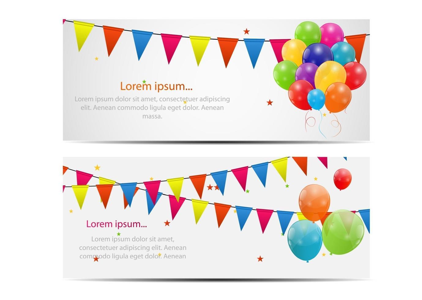 kleur glanzende ballonnen kaart achtergrond vectorillustratie vector