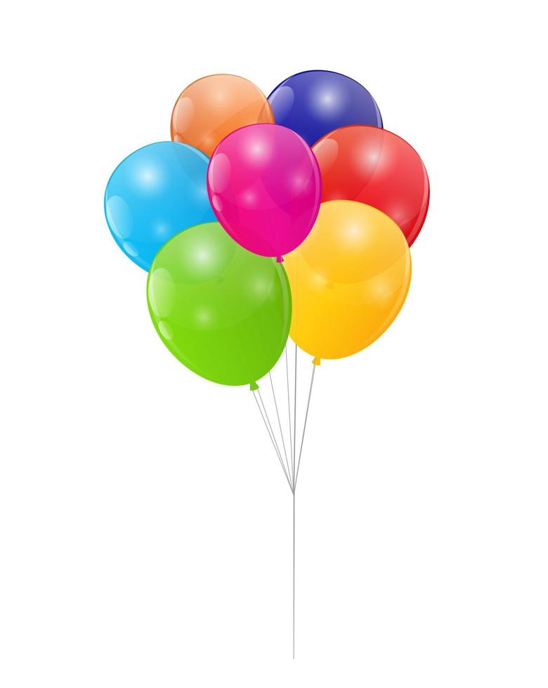 kleur glanzend ballonnen achtergrond vectorillustratie vector