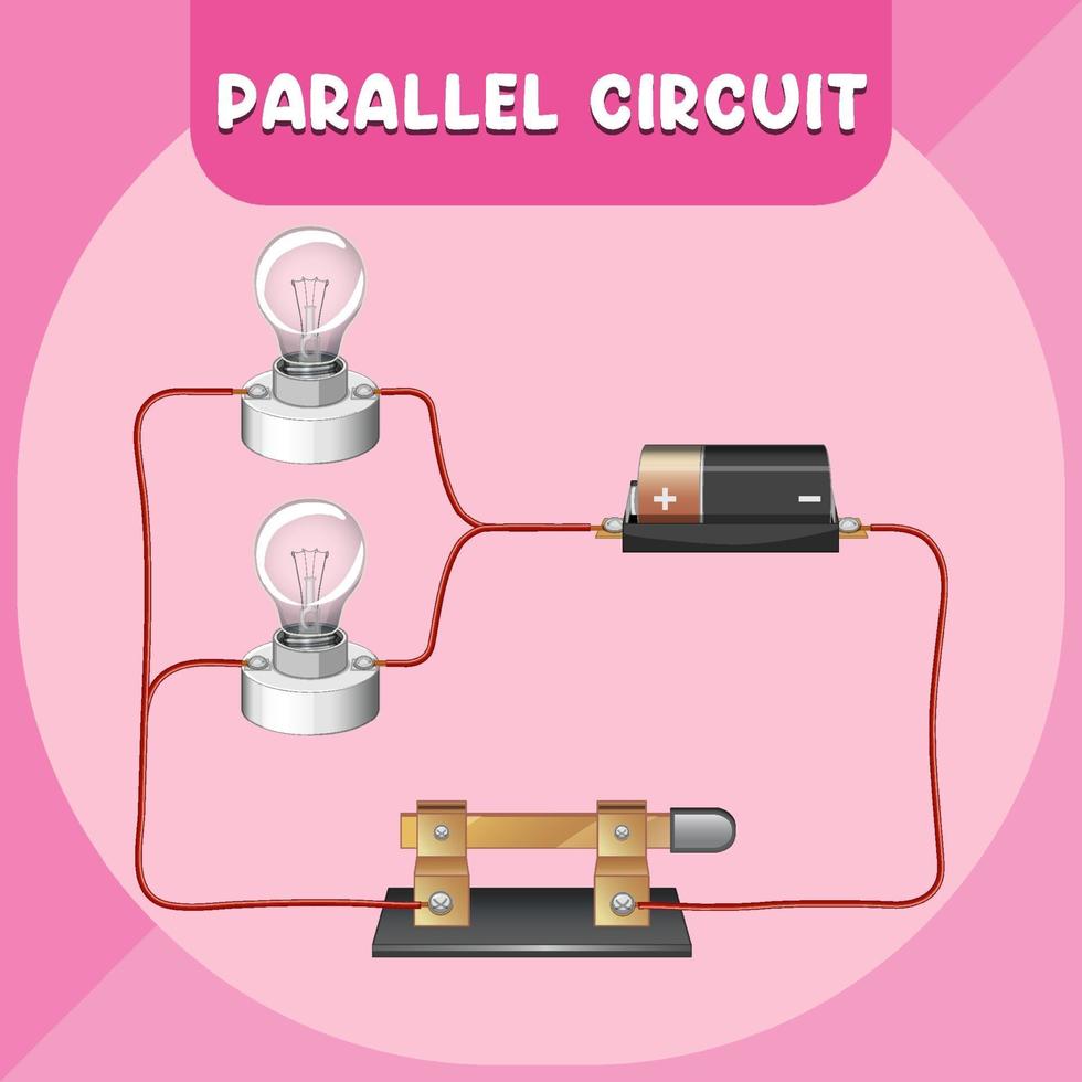 parallel circuit infographic diagram vector