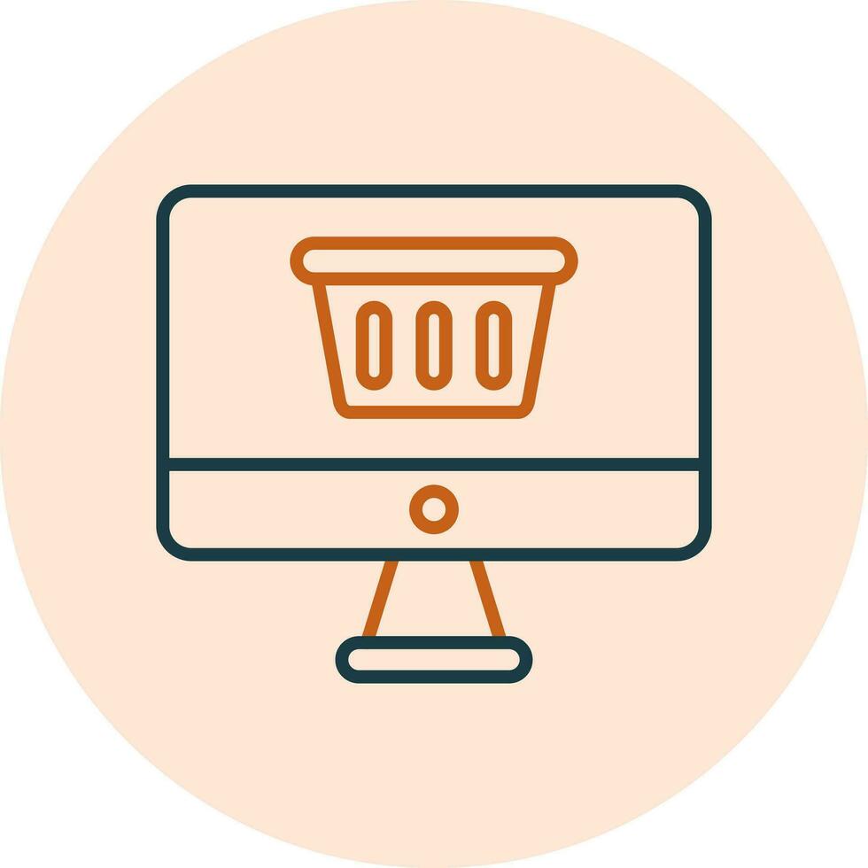 online winkelen vectorpictogram vector