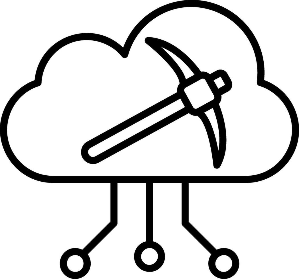 wolk mijnbouw vector icoon