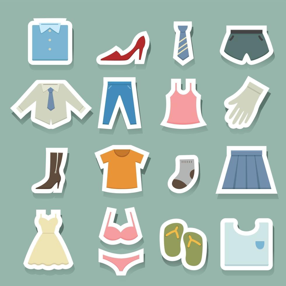 kleding pictogrammen instellen vector