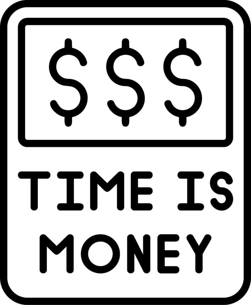 tijd is geld vector icoon