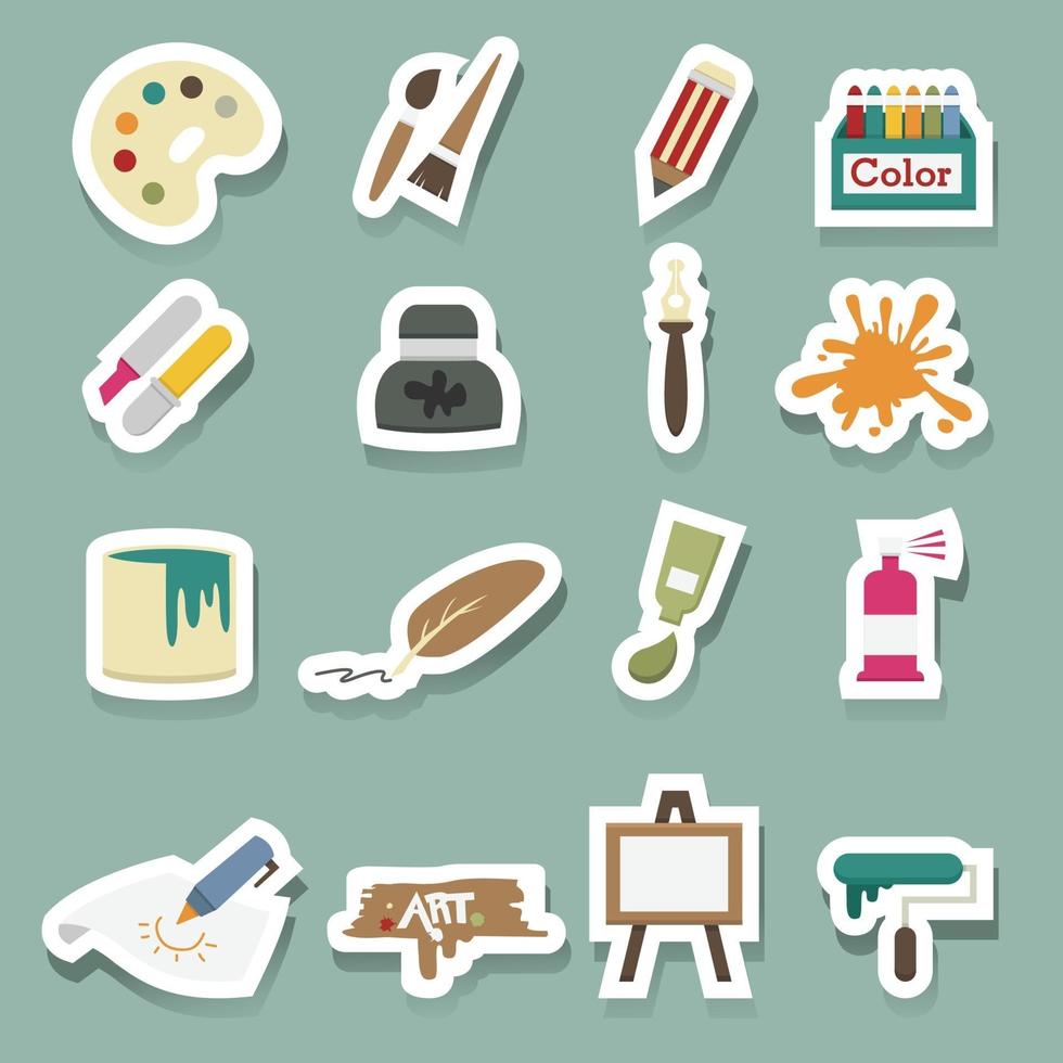 kunst iconen vector set