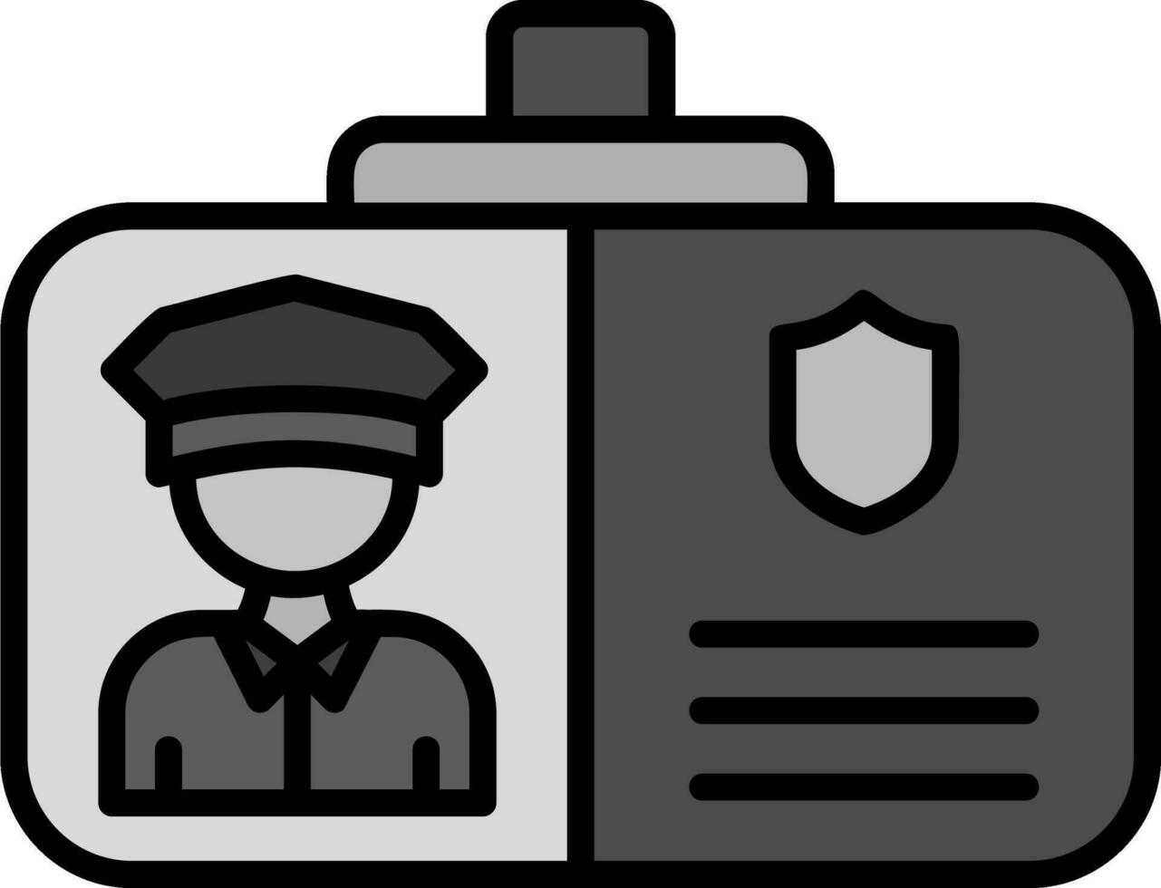 Politie identificatie vector icoon