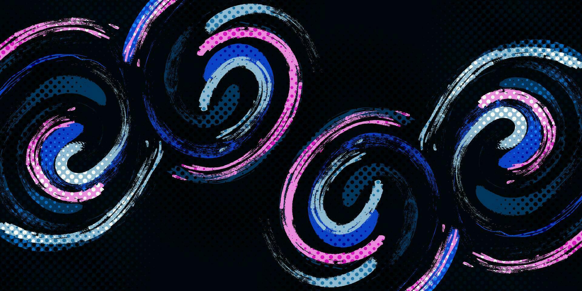 abstract en kleurrijk borstel achtergrond met halftone effect. sport spandoek. borstel beroerte illustratie. krassen en structuur elementen voor ontwerp vector