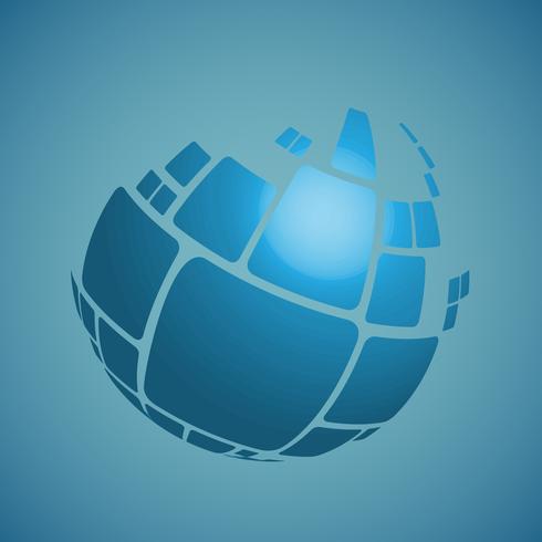 3D-globe vector ontwerp illustratie voor reclame